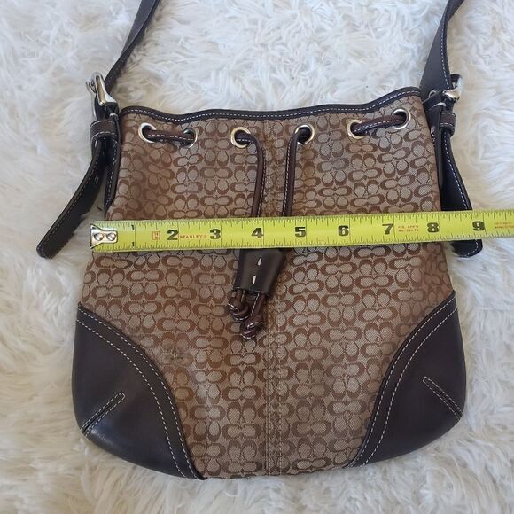 Coach  Brown Crossbody Bag w/Leather Strap and Silver Hardware - Picture 8 of 8